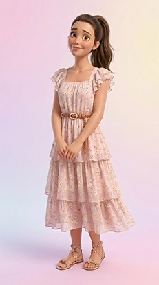 Custom avatar in floral dress