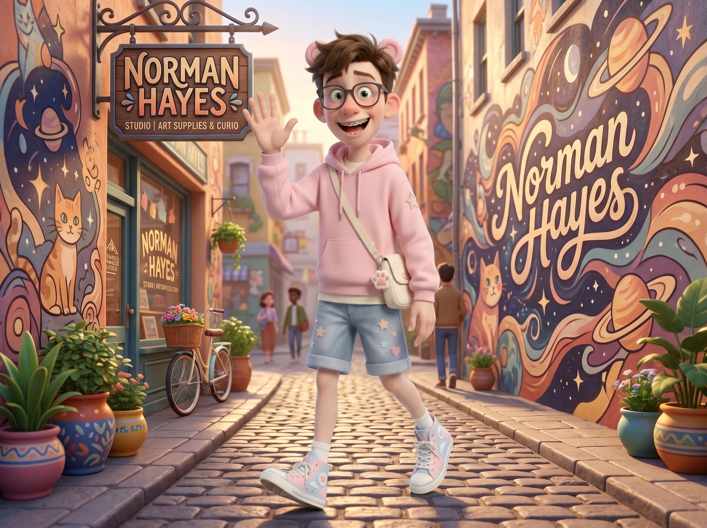 Norman AI-1 avatar sticker pack preview